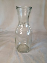 Vintage Owen-Illinois Glass Carafe Liter Embossed Since 1852 9.75&Prime; Tall