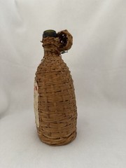Quinta Lisbon Wine Portugal Vintage 1947 Wicker Wrapped Empty Glass Bottle