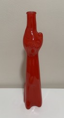 German Riesling Glass Cat Wine Bottle Red Empty 13&Prime;