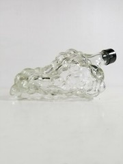Vintage GRAPE BUNCH SHAPE BOTTLE Clear Glass Decanter 6.5&Prime; Cluster