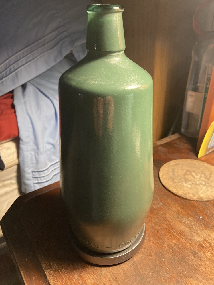Antique AZEITAO—PORTUGAL. Green Glass Bottle J.M. DA FONSECA