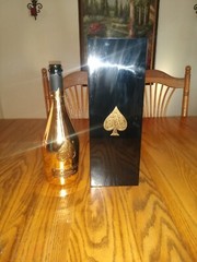 Armand De Brignac Ace of Spades Gold EMPTY Bottle With Case & Protective Case