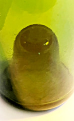 Pre 1860 dark green champagne bottle with kick up bottom