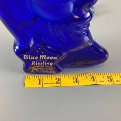 Cobalt Blue Man in the Moon Face Wine Bottle Bridgeview Winery Oregon Riesling