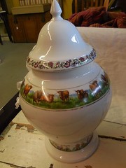 1950&rsquo;s PORCELAIN VASE ADVERTISING « ESTRATTO DI CARNE-L.BIASOLI »GENOVA-ITALY