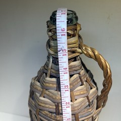 Vintage Hand Wicker Wine Bottle Woven Wine Jug Straw Wrapped Rustic Decor