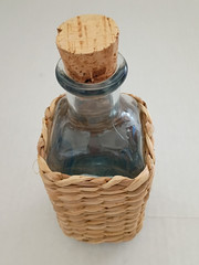 Vintage Wicker Wrapped Bottle EMPTY 500 ML