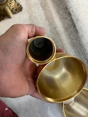 Ornate Gold/Gilded Hand Carved/Etched Liquor Bottle Decor/Decoration/Tumbler!