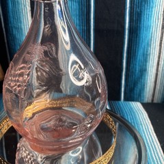 VTG Casadis Milano JUS DE Fruta Pink Wine Decanter 2 LITERS Antique
