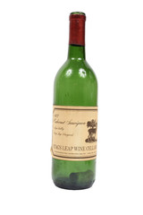 Stag&rsquo;s Leap Wine Cellars 1973 S.L.V. Cabernet Sauvignon empty bottle, with cork.