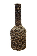 Large Vintage Wicker Wrap for Glass Demijohn Wine Bottle Carboy Jug 9&Prime; x 24&Prime;