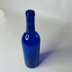 Vintage John Harvey Cobalt Blue Glass Wine Bottle From Spain