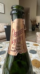 Perrier-Jouet hand-painted Art deco/nouveau Champagne Bottle EMPTY- Vintage 1982