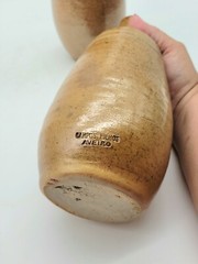 Vintage Jose Maria da Fonseca Portugal Brown Salt Glazed Stoneware Wine Bottles