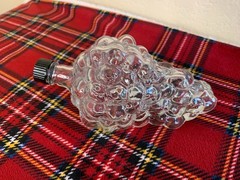 Vintage Clear Glass Decorative Grape Cluster Bottle Display Collectible