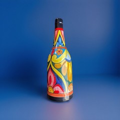 Italian Terracotta Judeka Wine Bottle, Made In Sicily designed by Mario Milazzo