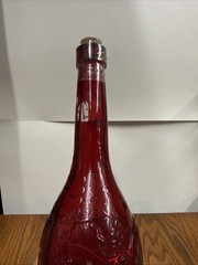 Empty Vintage Red Wine Bottle With Sealed Cork