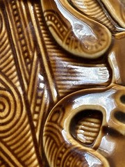 Vintage Parker Pottery Lincoln Wine Brown Bottle New Zealand Māori Rare No Top