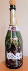 Collectible 2000 Cook&rsquo;s Champagne Bottle W/ Cork -Millennial Celebration – Empty