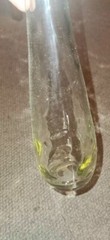 Vintage Clear Glass Blown Wine Bottle Funky Botom 16.5 Inches Tall