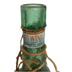 Lot of 2 Vintage Straw Wrapped Glass Wine Chianti Bottles ‘61 & ‘69 Bar Decor