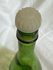 Vintage 1970s Gallo Flavor Guard Glass 4/5 Qt Green Wine Bottle Grapes