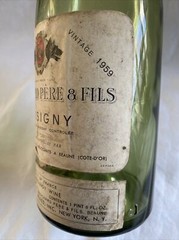 1959 Bouchard Pere & Fils Empty Burgundy Wine Bottle 1 Pint 8 fl oz (WB7)
