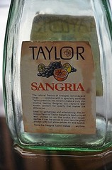 Vintage TAYLOR SANGRIA Wine Bottle Dark Green Hammondsport NY New York Empty