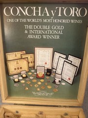 Vintage The Noble Grapes Of Concha y Toro Wines Wooden Box Empty Display Piece