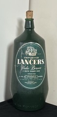 Vintage 1980 Lancers Vinho Branco White Wine Thick Green Bottle Portugal – EMPTY