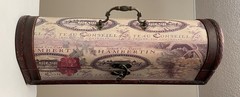 Vintage Chambertin Grand Cru Classe Empty Wine Case Dark Red Wood