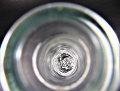 Empty Languedoc Rose Wine Bottle Crystal Clear Rose Embossed Bottom 13 Inch
