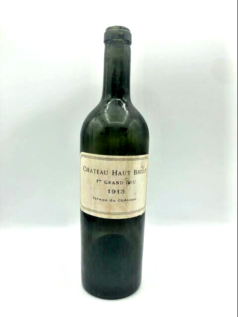 Chateau Haut Bailly Rare 1913 Empty Collectable Hand-Blown Wine Bottle