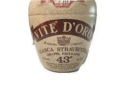 Vintage Pottery Corked Vino Vite D’oro Decorative Wine Bottle 1985 Italy 8x 4”
