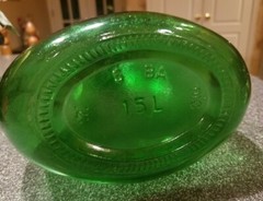Vintage green glass bottle 1.5L BA