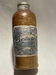 Antique Marie Brizard & Roger French Wine Miniature Stone wear Bottle With Lable