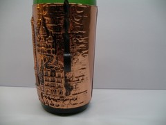 Wine Bottle Decanter Paris France Eiffel Tower Empty Bar Deco Copper