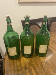 Segesta Mellow Red Italian Wine Bottles Lot of 3 Green 1 gal. 8 pt. 8 fl. oz.