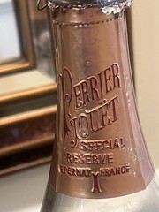 Perrier Jouet Rose Champagne Bottle EMPTY 1986 Collectible 750ml Craft Upcycle