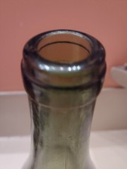 Vintage 1920&rsquo;s Green Wine Bottle 11.5  » x 3. 18  » Huge Kickup, Damage Free, Nice