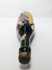 Vintage Hand Painted Paul Masson Vineyards Emerald Green Wine Bottle (Empty)