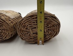 2 Vintage Wicker Case Wine Bottles 1966 – Quinta Lisbon Wine – Portugal (empty)