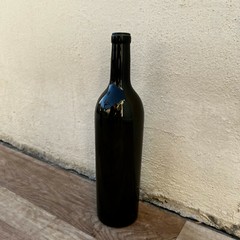 Antique French Wine Bottle Dark Green Glass circa 1900 Brocante 10022214