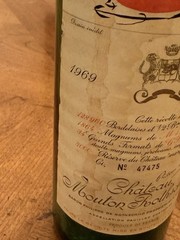 Chateau Mouton Rothschild Empty 750ML Bottle 1969