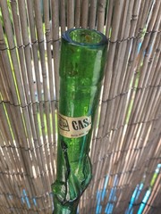 Vintage Italian SNAIL BOTTLE 3 liter Green Glass Wine 32” Tall Chanti Imports