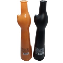 Happy Cat Moselland Black & Orange Cat-Shaped Empty Wine Bottles Halloween Set