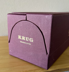 Empty KRUG Grande Cuvee France Champagne Gift Box Only Crimson Case 2004-2011