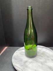 Vtg Collectible Perrier Jouet Fleur de Champagne Painted Bottle Empty No Label