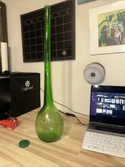 Very Old Huge GREEN Vintage Bottle ( Wine Bottle From Italy ) Not Sure