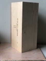 Henri Giraud Champagne Bottle Wood Gift Box Ay Grand Cru Fut De Chene